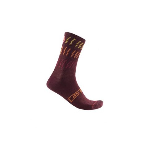 CALCETINES CASTELLI MID WINTER 18CM – CHICA / MEDIANA – BURDEOS