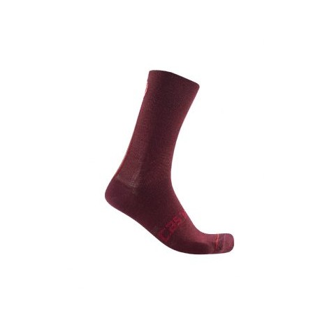 CALCETINES CASTELLI RACING STRIPE 18CM – CHICA / MEDIANA – BURDEOS