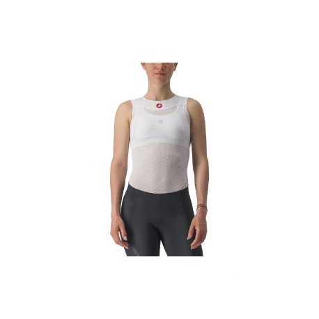 CAMISETA INTERIOR CASTELLI PRO ISSUE SIN MANGAS PARA MUJER – BLANCO – EXTRA CHICA