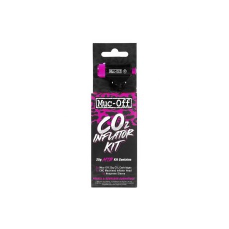 MUC-OFF KIT MTB – 2 CAPSULAS CO2 INFLADOR Y MANGA